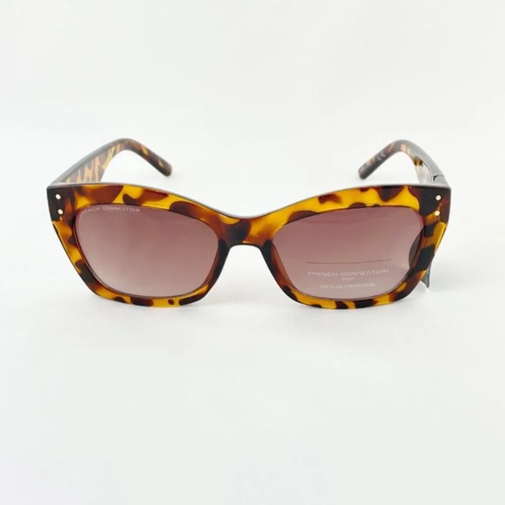 French Connection Cat Eye Sunglasses Havana